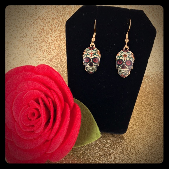 3 for $15 Sugar skull 💀 earrings - Picture 1 of 2